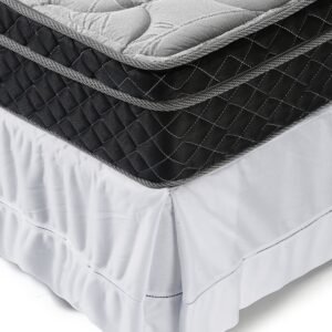 Saia Box Queen Fibrasca Lisomax Não Amassa Branca - Toque Suave e Prático