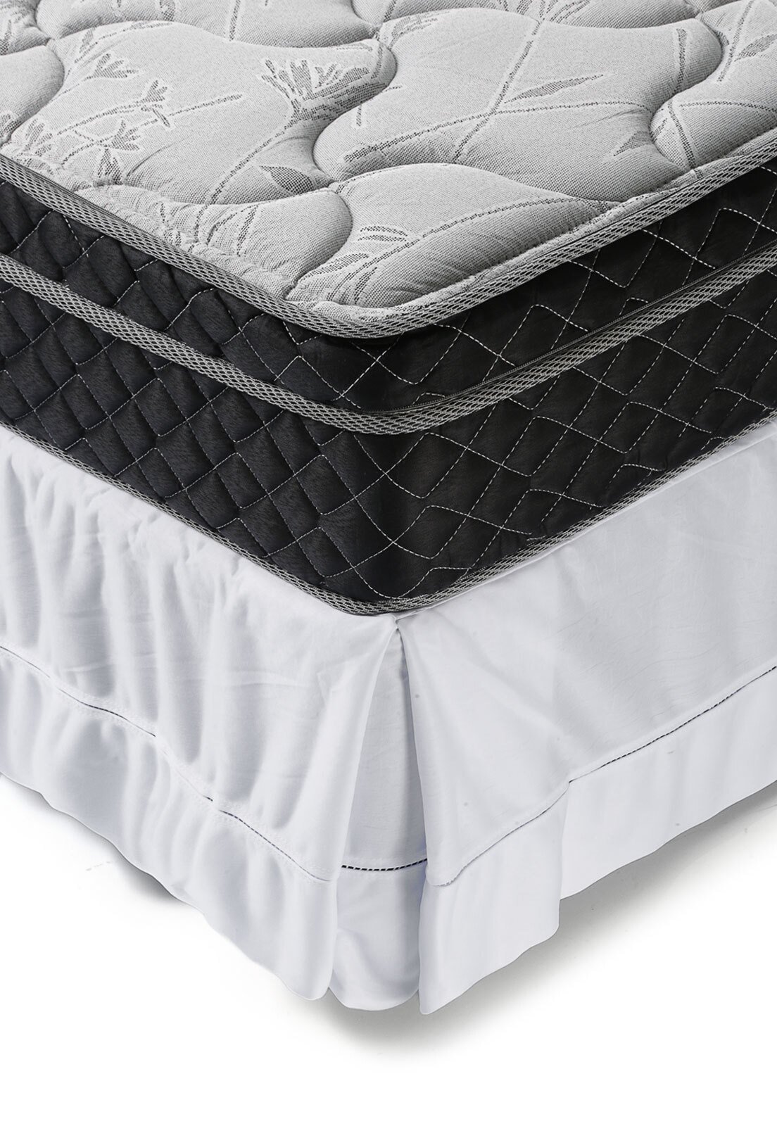 Saia Box Queen Fibrasca Lisomax Não Amassa Branca - Toque Suave e Prático