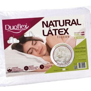 Travesseiro Duoflex Flocos de Látex 50x70 - Macio, Antialérgico e Confortável